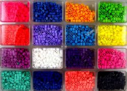 16 Sections Of Separate Colors Perler Beads + Idea Book
